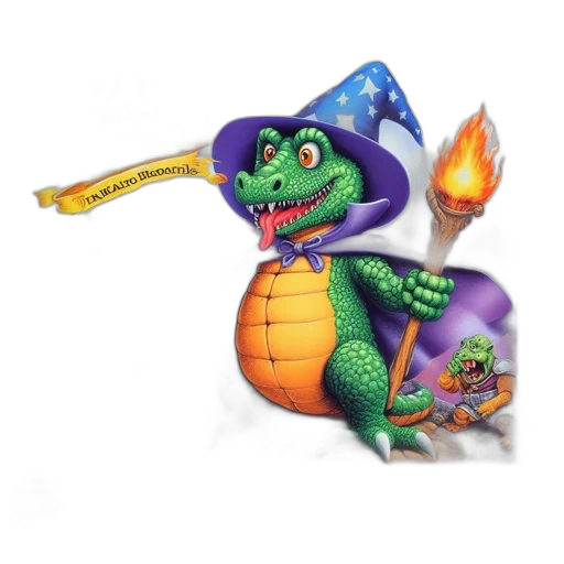 dragon, staff, creature, animal transparent PNG cut-out