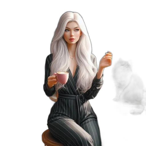 dress, hair, fantasy art, concept art transparent PNG cut-out