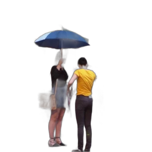 umbrella, dress, hat, staff transparent PNG cut-out
