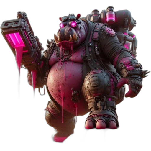 robot, weapon, staff, creature transparent PNG cut-out