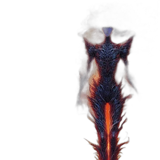 dress, hair, dragon, creature transparent PNG cut-out