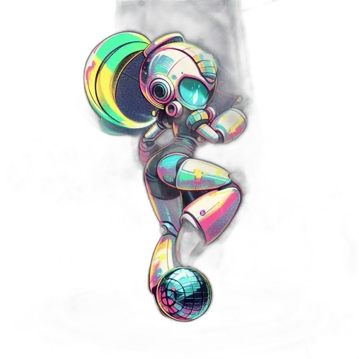 robot, mask, jewelry, staff transparent PNG cut-out