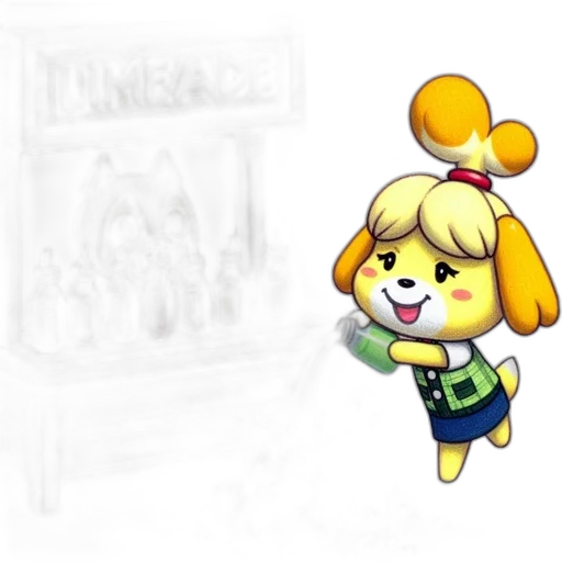 staff, animal, concept art, pixel art transparent PNG cut-out