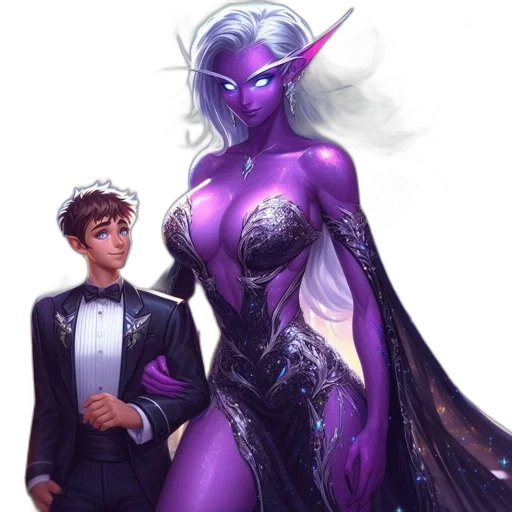 dress, fantasy art, concept art, comic book art transparent PNG cut-out