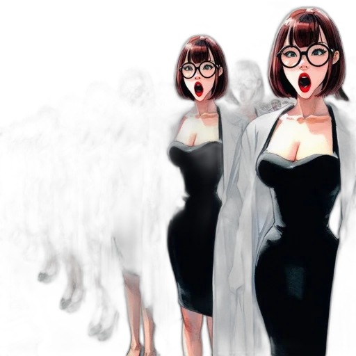 dress, concept art, comic book art, fantasy art transparent PNG cut-out