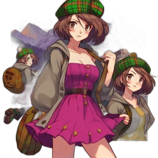 hat, dress, jacket, weapon transparent PNG cut-out