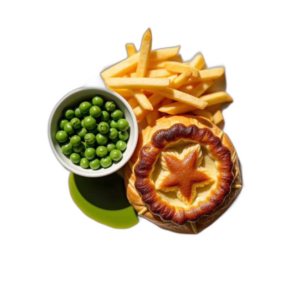 food, crown, 3d render, photorealistic transparent PNG cut-out