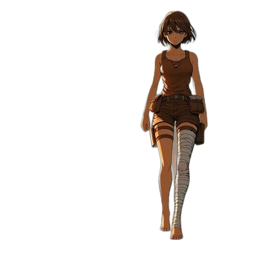 dress, robot, creature, staff transparent PNG cut-out