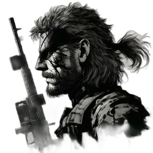 weapon, face, concept art, comic book art transparent PNG cut-out