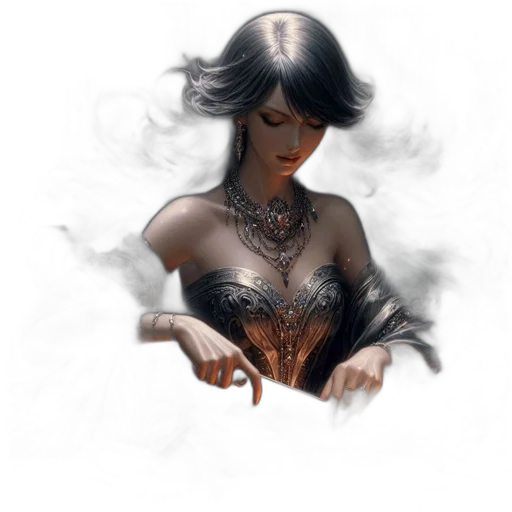 jewelry, dress, crown, fantasy art transparent PNG cut-out