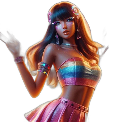 dress, concept art, fantasy art, 3d render transparent PNG cut-out