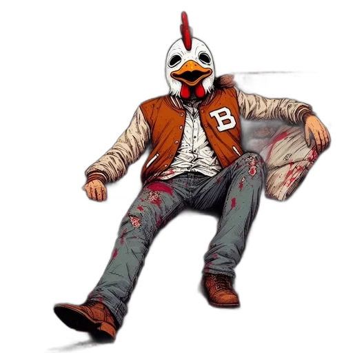 jacket, mask, concept art, pixel art transparent PNG cut-out