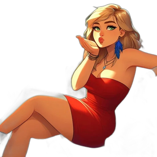 dress, concept art, fantasy art, cartoon transparent PNG cut-out