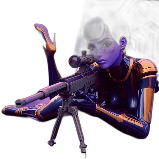 robot, weapon, staff, creature transparent PNG cut-out