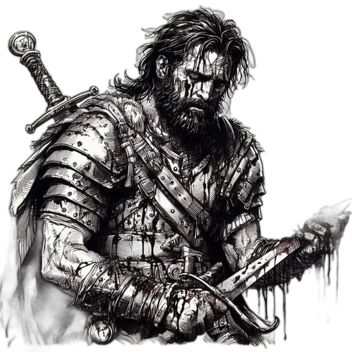 sword, weapon, staff, fantasy art transparent PNG cut-out