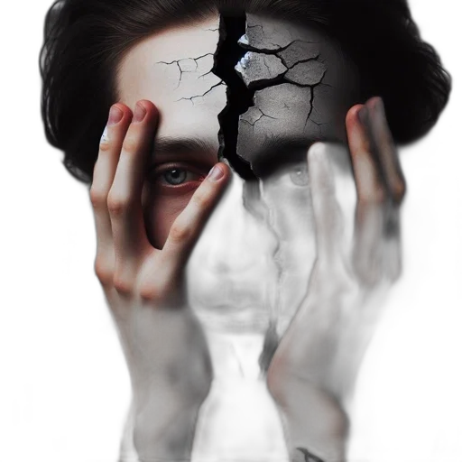 face, mask, crown, creature transparent PNG cut-out