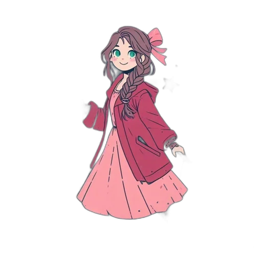 dress, staff, jacket, flower transparent PNG cut-out