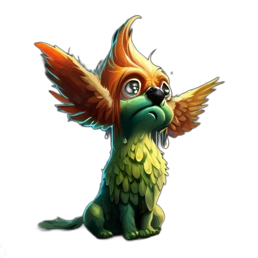 staff, dragon, creature, animal transparent PNG cut-out