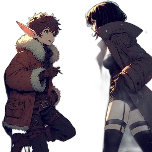 jacket, concept art, anime, fantasy art transparent PNG cut-out