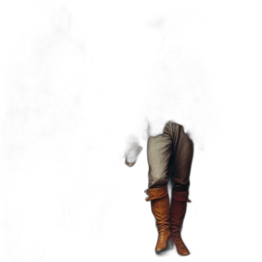 shoes, staff, weapon, mask transparent PNG cut-out