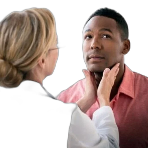 face, doctor, examines, patient transparent PNG cut-out