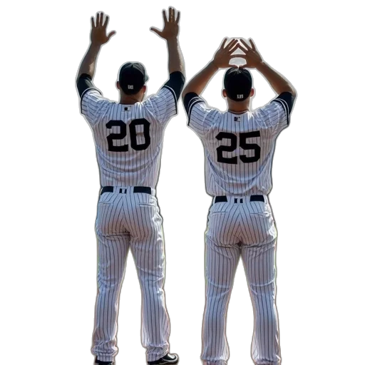 two, yankees, baseball, players transparent PNG cut-out