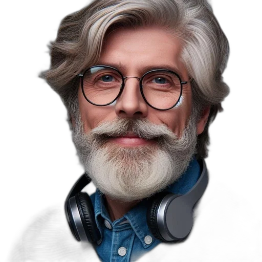 face, hair, staff, jacket transparent PNG cut-out