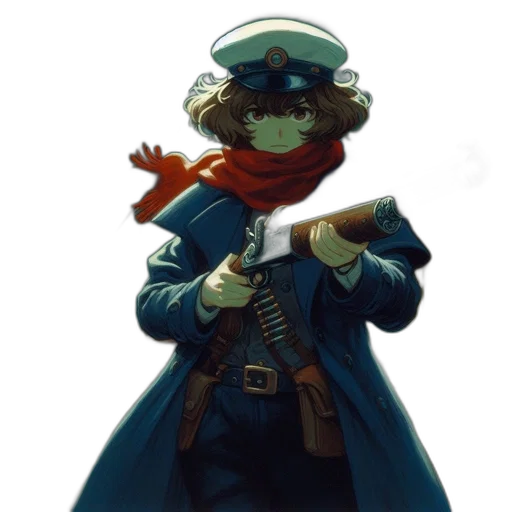 staff, jacket, mask, weapon transparent PNG cut-out