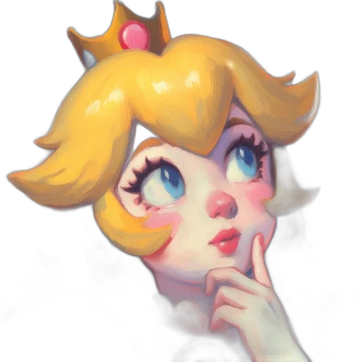 crown, face, pixel art, watercolor transparent PNG cut-out