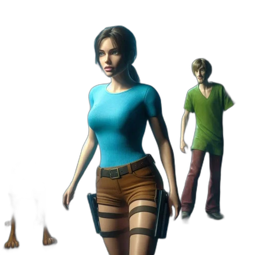 dress, staff, concept art, 3d render transparent PNG cut-out