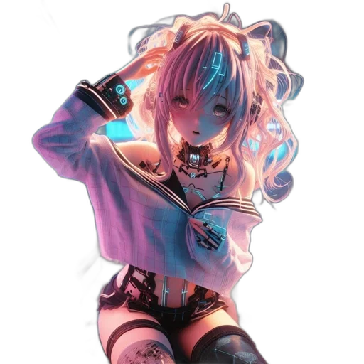 jacket, dress, robot, weapon transparent PNG cut-out