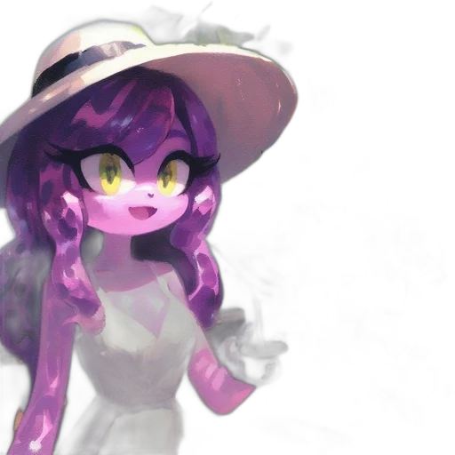 hat, creature, flower, dress transparent PNG cut-out