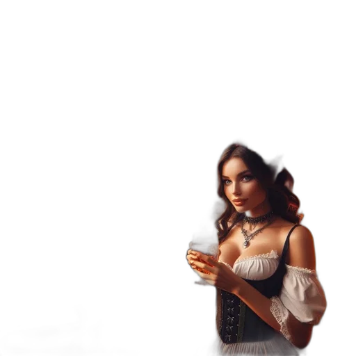 staff, dress, weapon, jewelry transparent PNG cut-out