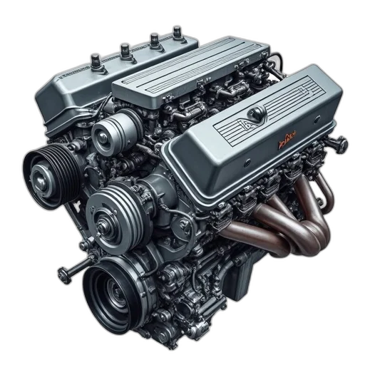 car, detailed, illustration, engine transparent PNG cut-out