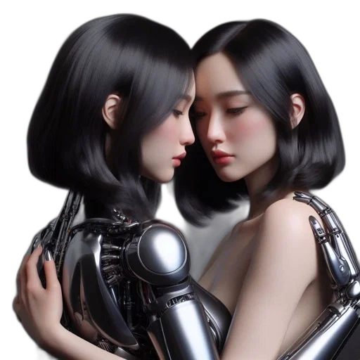 robot, jewelry, cyberpunk, photorealistic transparent PNG cut-out