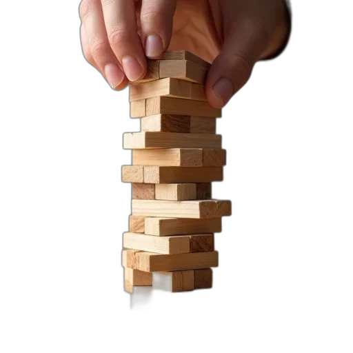 man, hand, stacking, wooden transparent PNG cut-out