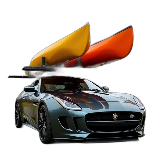 car, weapon, 3d render, photorealistic transparent PNG cut-out