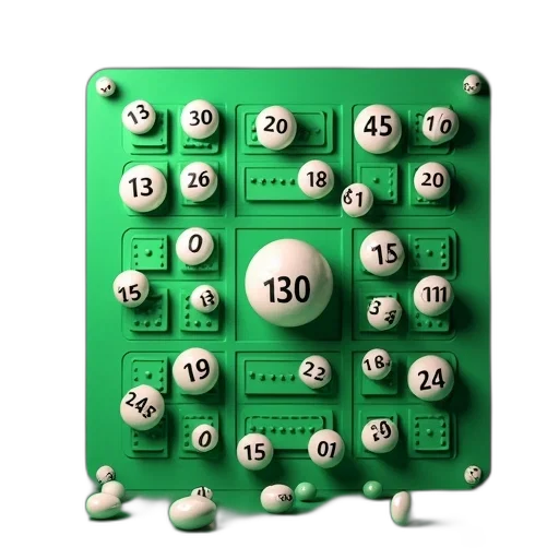 3d render, green, bingo, board transparent PNG cut-out