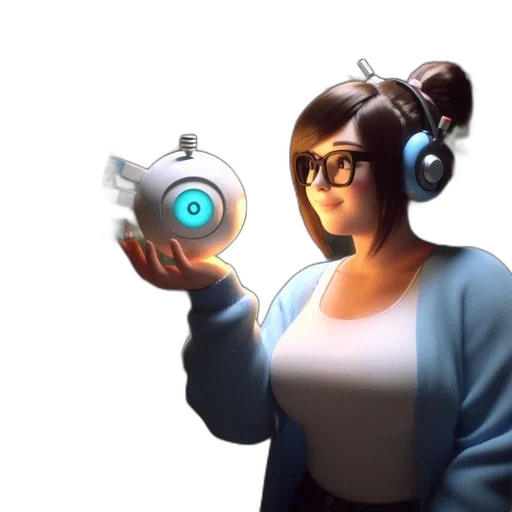 staff, robot, weapon, face transparent PNG cut-out