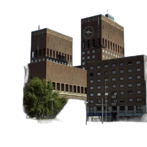 building, 3d render, concept art, large transparent PNG cut-out