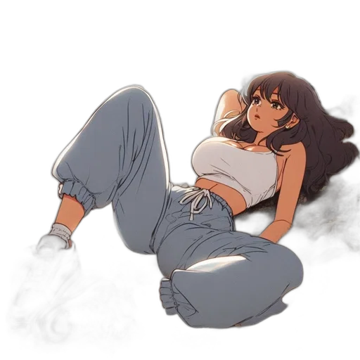 anime, concept art, cartoon, watercolor transparent PNG cut-out