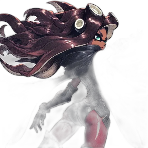 creature, mask, hair, robot transparent PNG cut-out