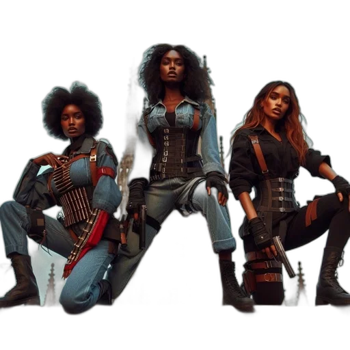 concept art, comic book art, cyberpunk, fantasy art transparent PNG cut-out