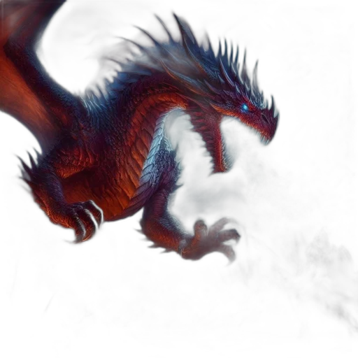 dragon, creature, animal, staff transparent PNG cut-out