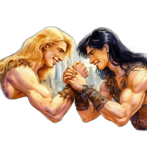fantasy art, comic book art, concept art, photorealistic transparent PNG cut-out