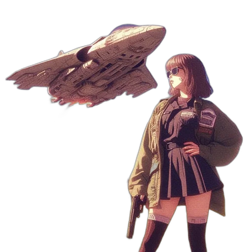 jacket, weapon, creature, animal transparent PNG cut-out