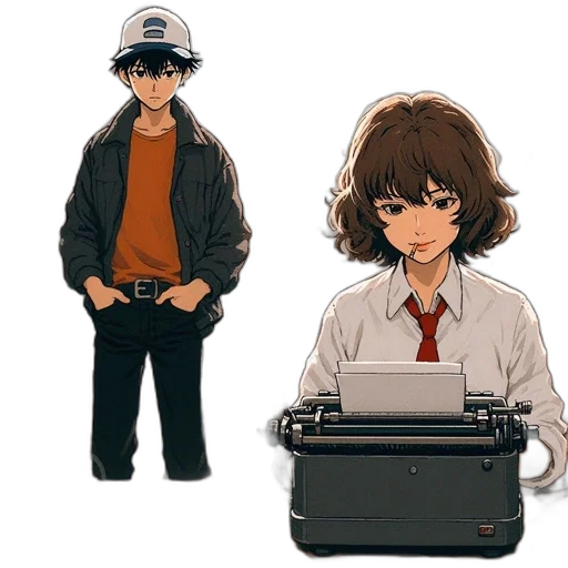 jacket, hat, concept art, anime transparent PNG cut-out