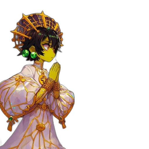 crown, dress, jewelry, staff transparent PNG cut-out