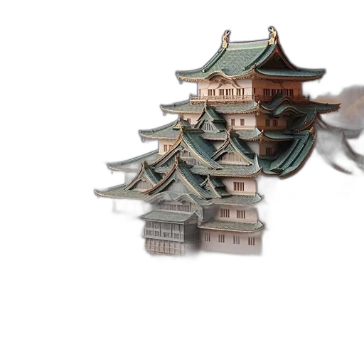 building, dragon, 3d render, concept art transparent PNG cut-out