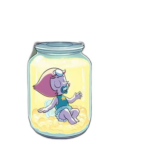 bottle, creature, dress, pixel art transparent PNG cut-out